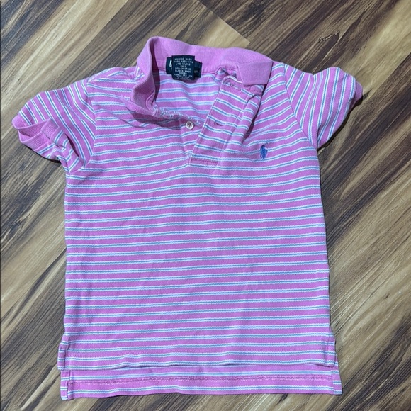 Ralph Lauren Other - Ralph Lauren Pink and White Striped Polo Shirt